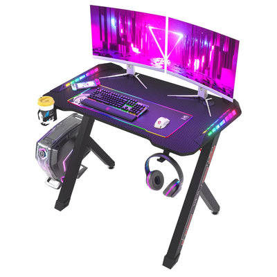 Bureau gaming Led noir